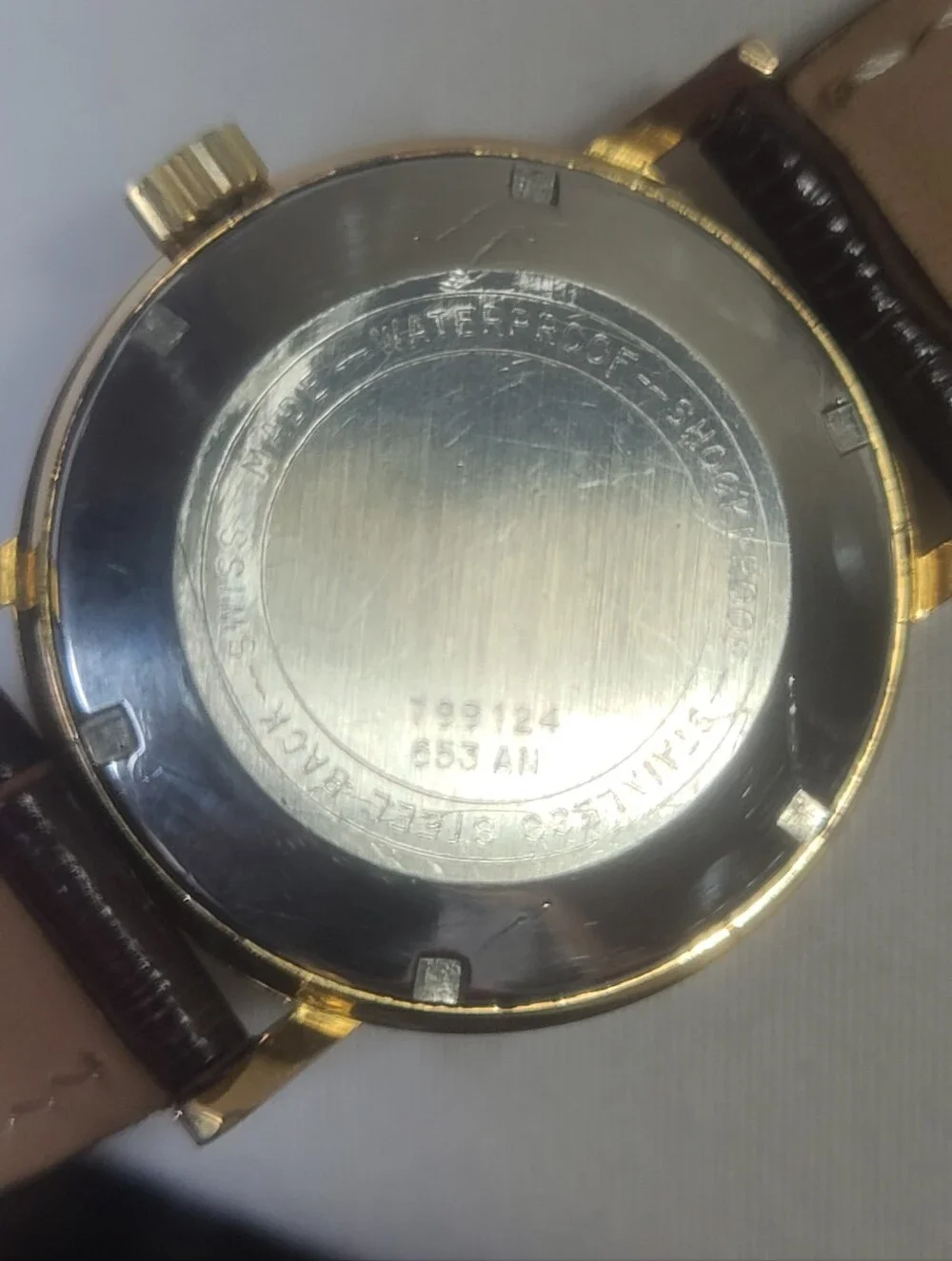 Glycine Vintage Automatic Swiss Made Gold Tone Date Watch